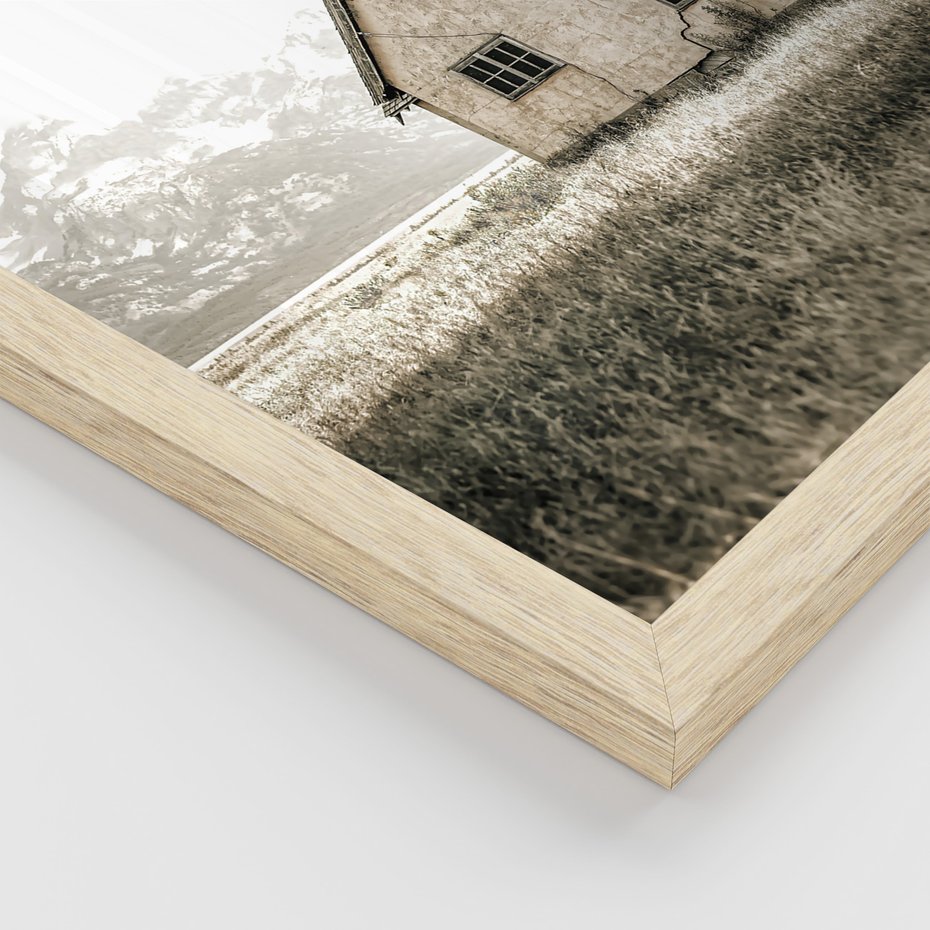 Zestaw obrazy w ramie, plakaty - dom, drzwi, rustykalny - rama drewno