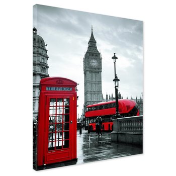 Obraz na płótnie - Londyn, Big Ben, autobus