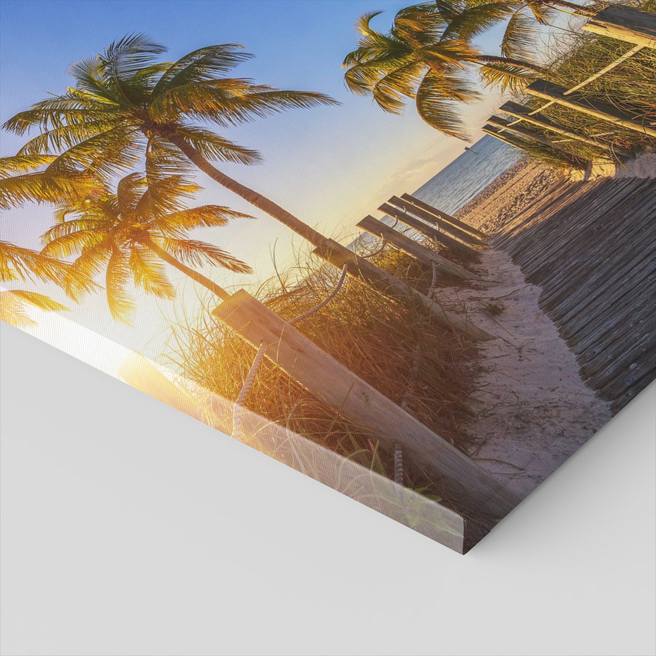 Obraz na płótnie - palmy, plaża, morze