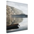 Obraz na płótnie - jezioro, góry, łódka