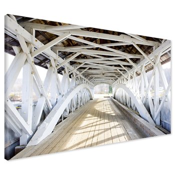 Obraz na płótnie - most kryty, drewno, architektura