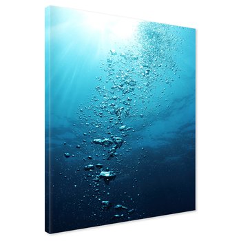 Obraz na płótnie - woda, bąbelki, głębia