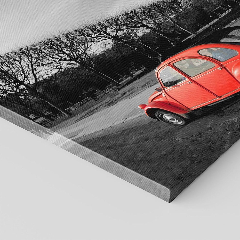 Obraz na płótnie - Paryż, wieża Eiffla, samochód