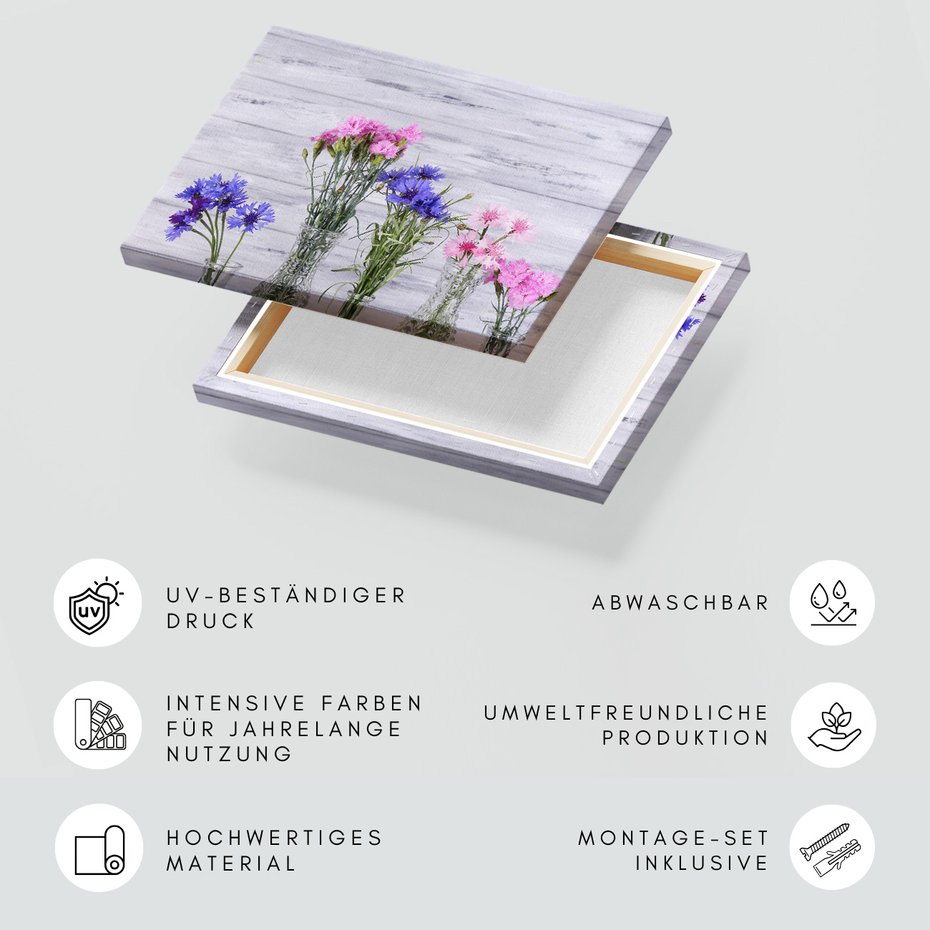 Obraz na płótnie - kwiaty, wazon, kompozycja