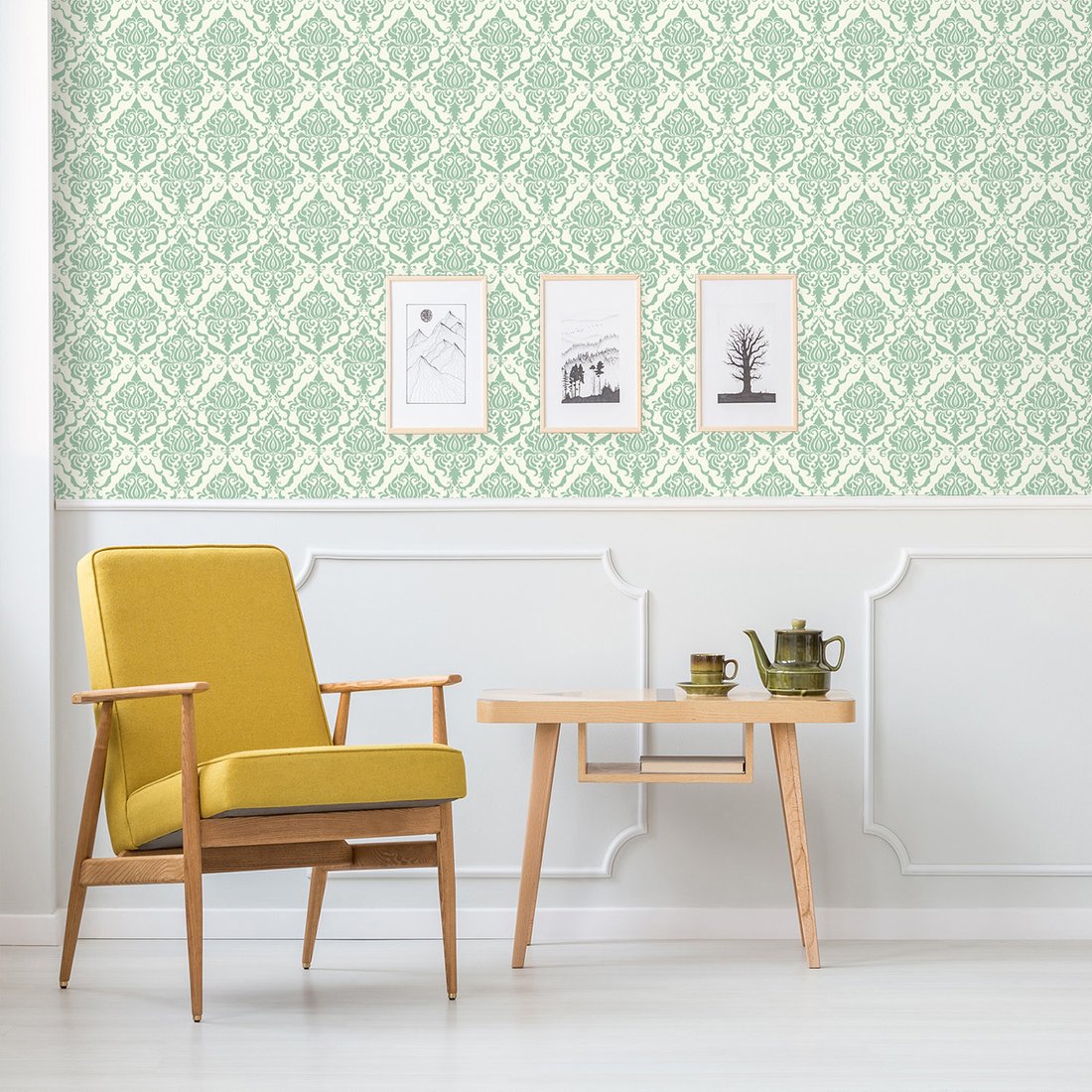 Tapeta - ornament, retro, elegancja