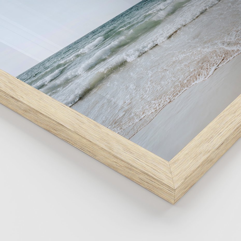 Zestaw obrazy w ramie, plakaty - plaża,palmy,morze - rama drewno