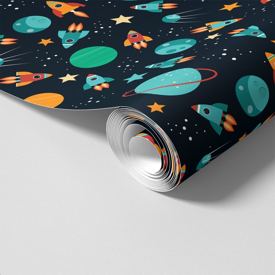 Tapeta - dziecięca, kosmos, planety,