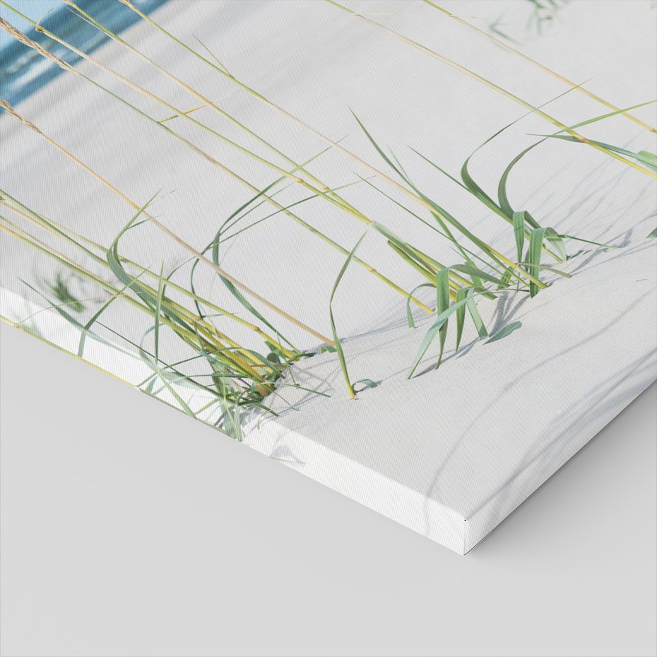 Obraz na płótnie - plaża, morze, trawa