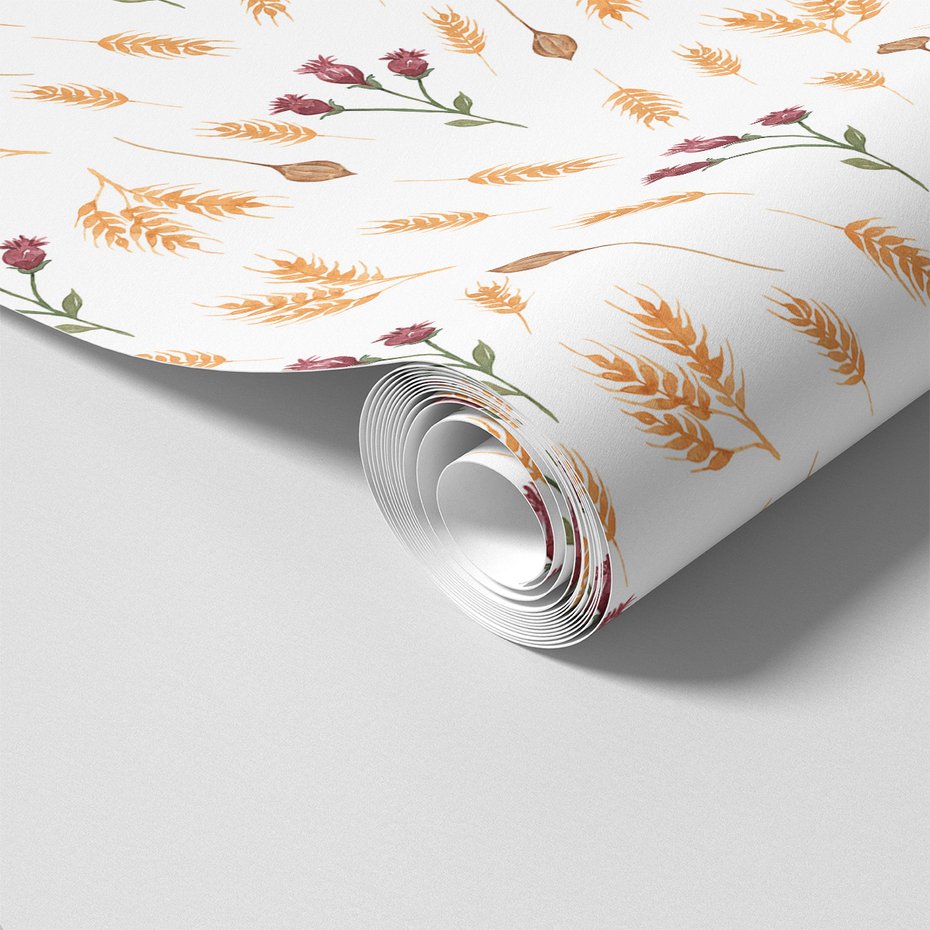 Tapeta - kwiaty, liście, źdźbła