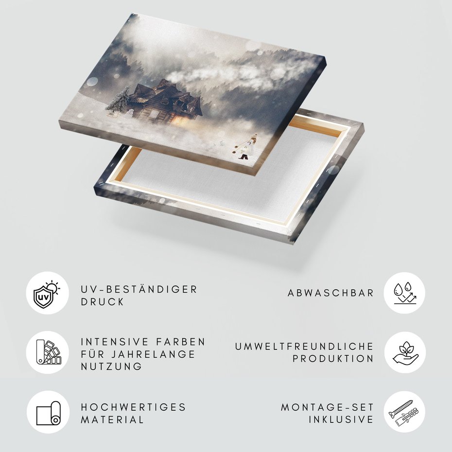 Obraz na płótnie - zima, las, śnieg