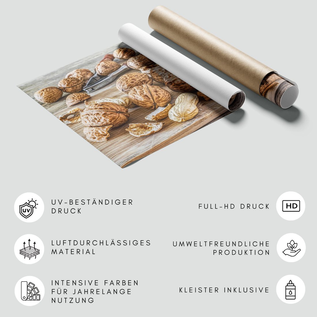 Fototapeta - orzechy, drewno, jedzenie