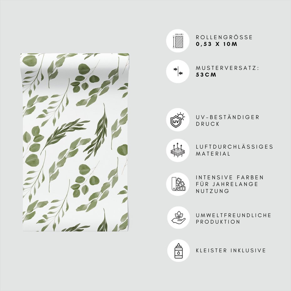 Tapeta - liście, gałązki, eukaliptus