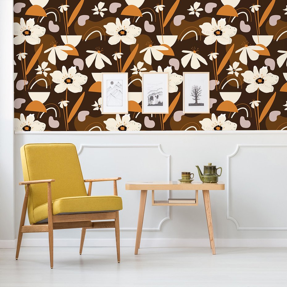 Tapeta - kwiaty, abstrakcja, tło