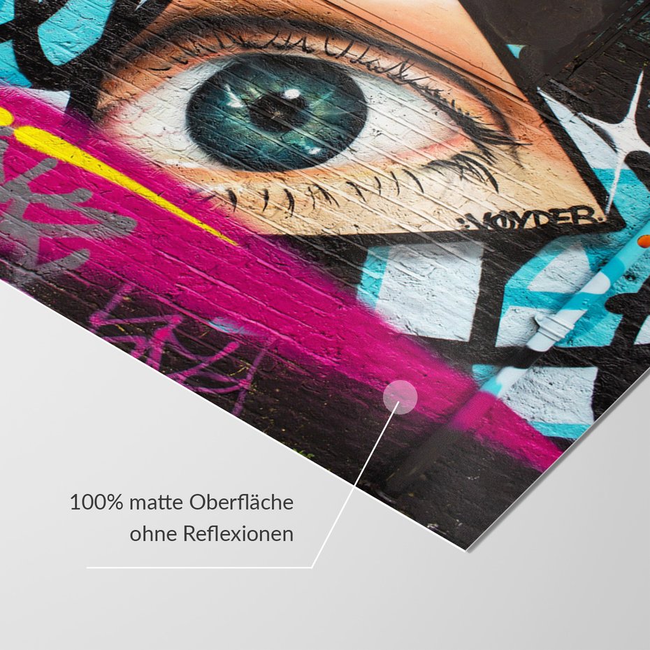 Fototapeta - graffiti, oko, ściana