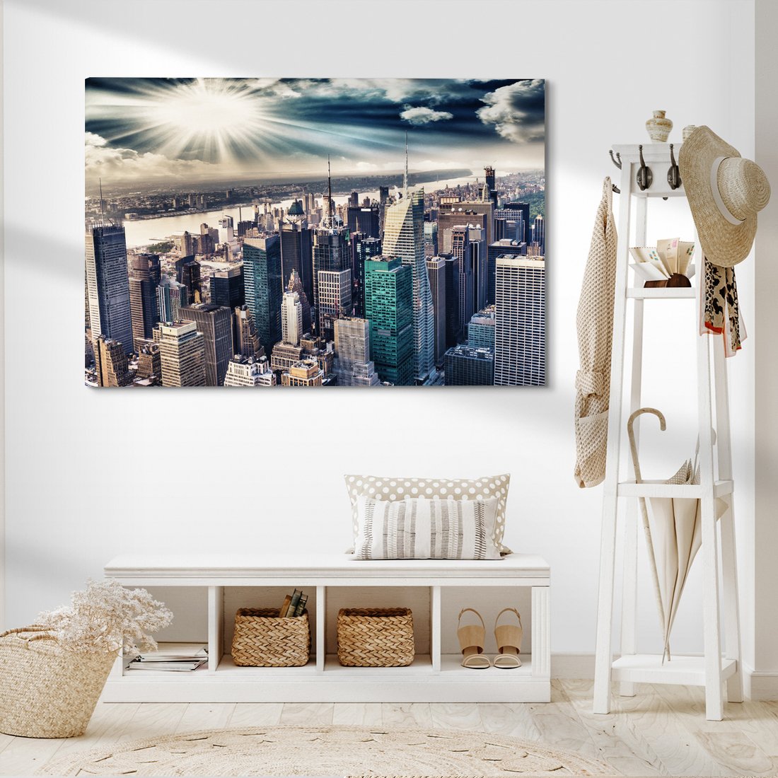 Obraz na płótnie - miasto, budynki, niebo
