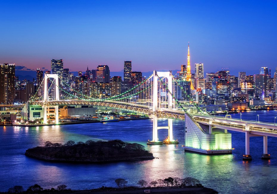 Fototapeta - most, miasto, noc