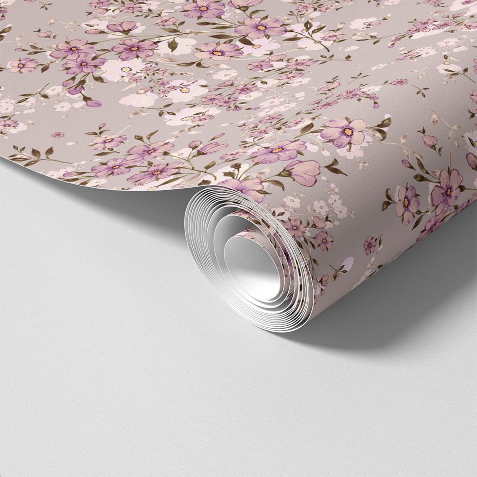 Tapeta - kwiaty, gałązki, elegancja