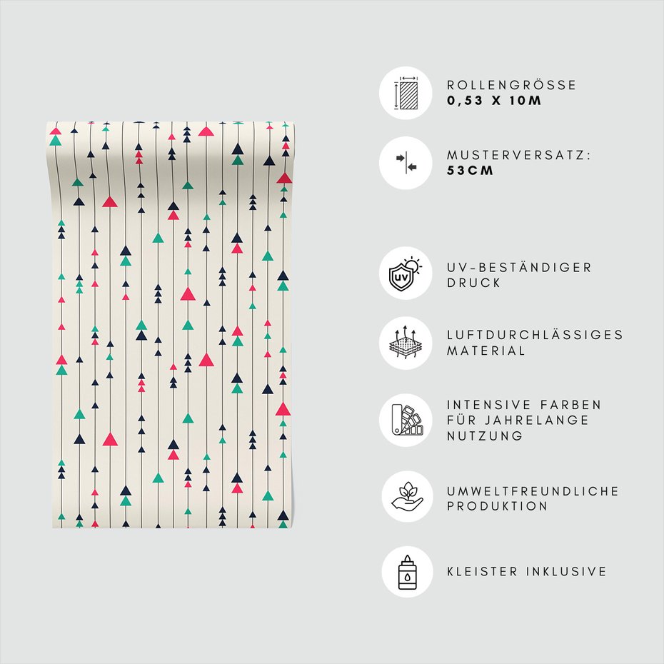 Tapeta - trójkąty, linie, wzór