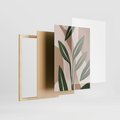 Zestaw obrazy w ramie, plakaty - liście, rośliny, abstrakcja - rama drewno
