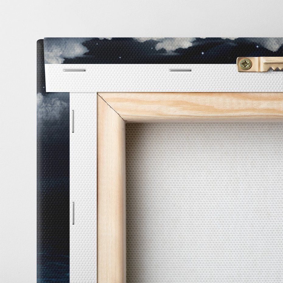 Obraz na płótnie - morze, księżyc, noc