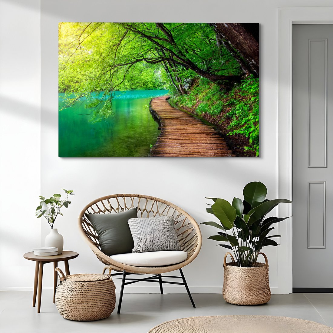 Obraz na płótnie - las, woda, natura
