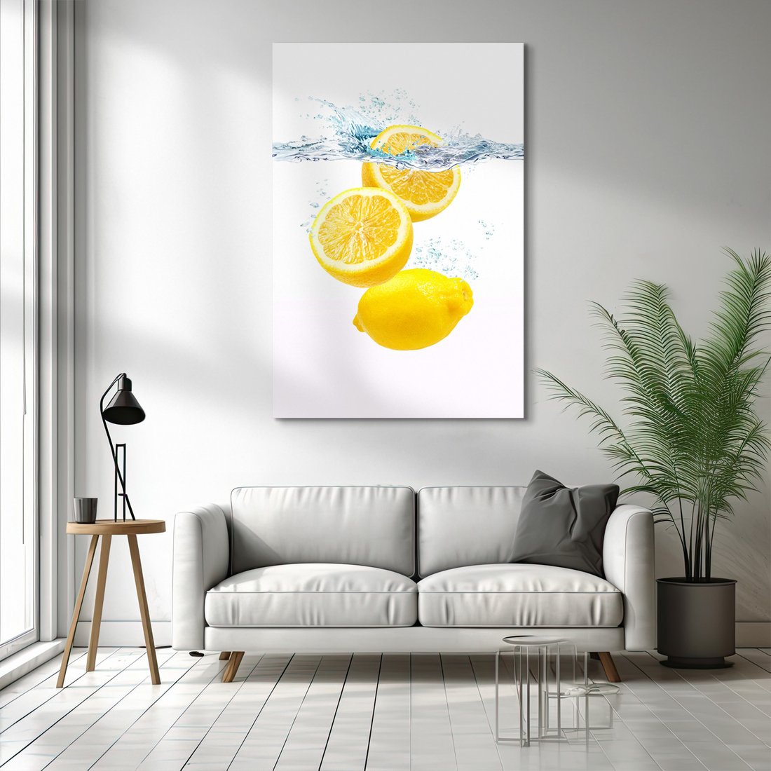 Obraz na płótnie - cytryny, woda, owoce