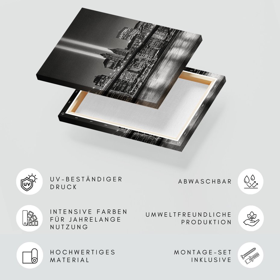 Obraz na płótnie - miasto, most, noc