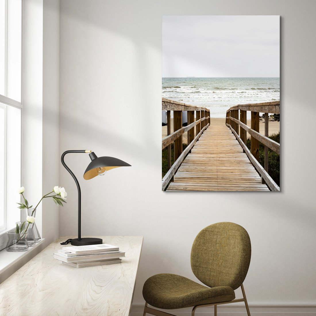 Obraz na płótnie - morze, plaża, pomost