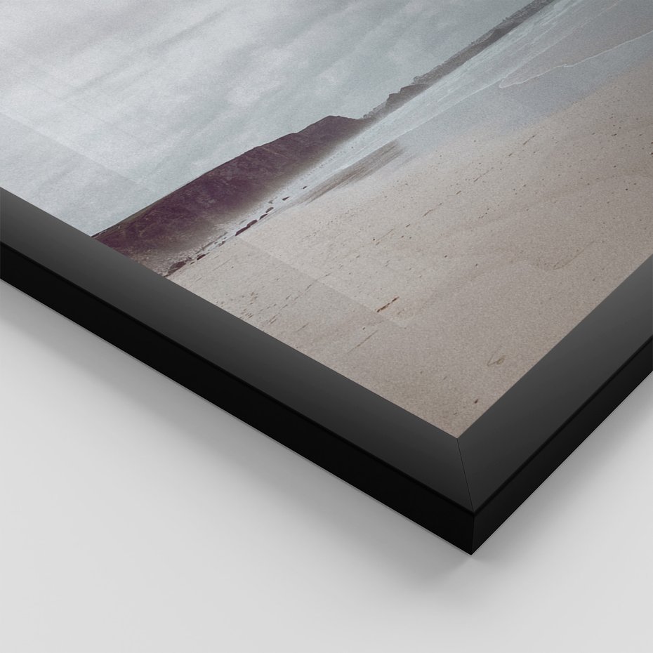 Zestaw obrazy w ramie, plakaty - morze, plaża, krajobraz - rama czarna