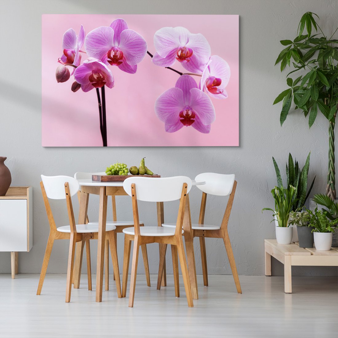 Obraz na płótnie - kwiaty, orchidee, różowy