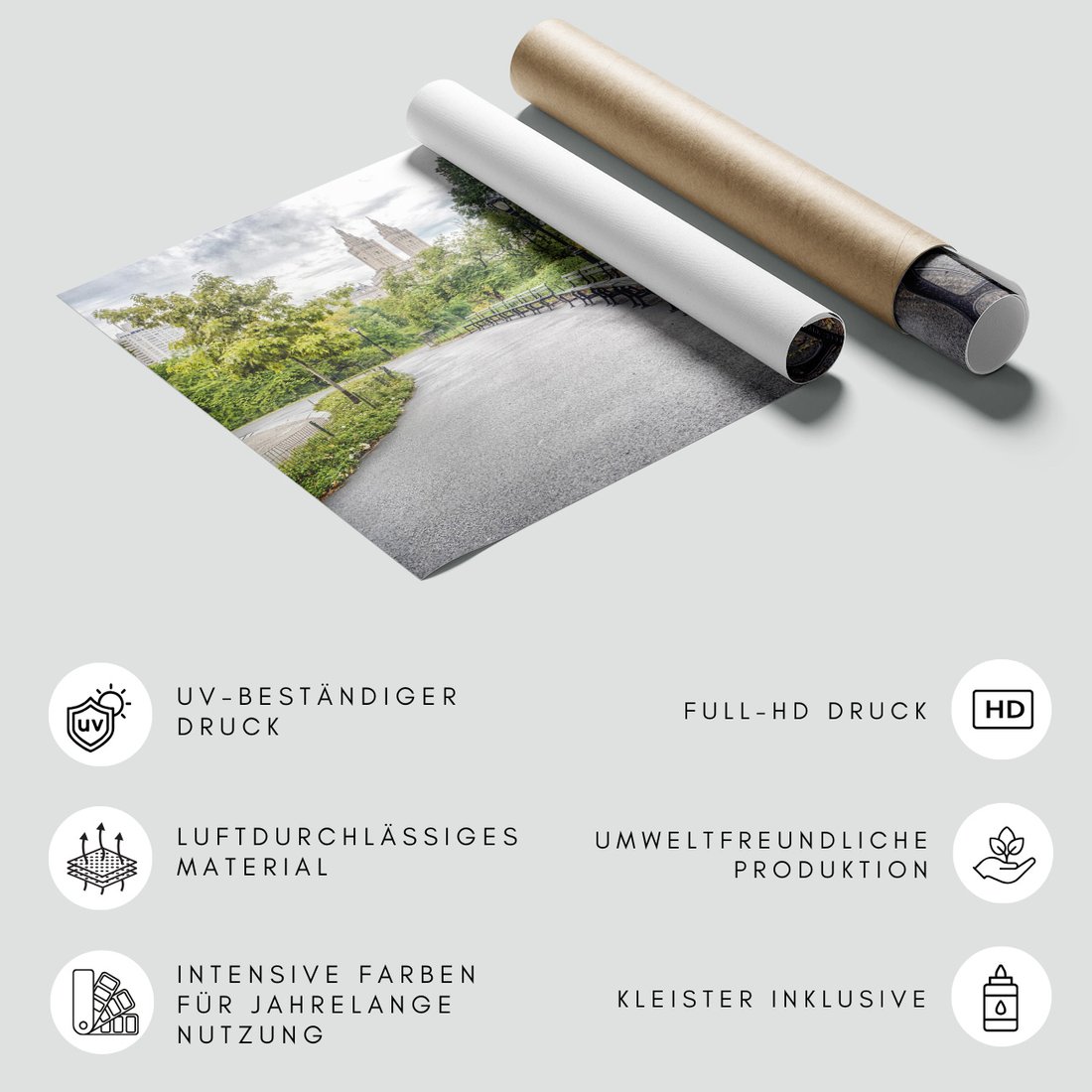 Fototapeta - park, ławki, miasto