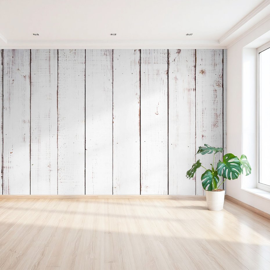 Fototapeta - drewno, białe, tło