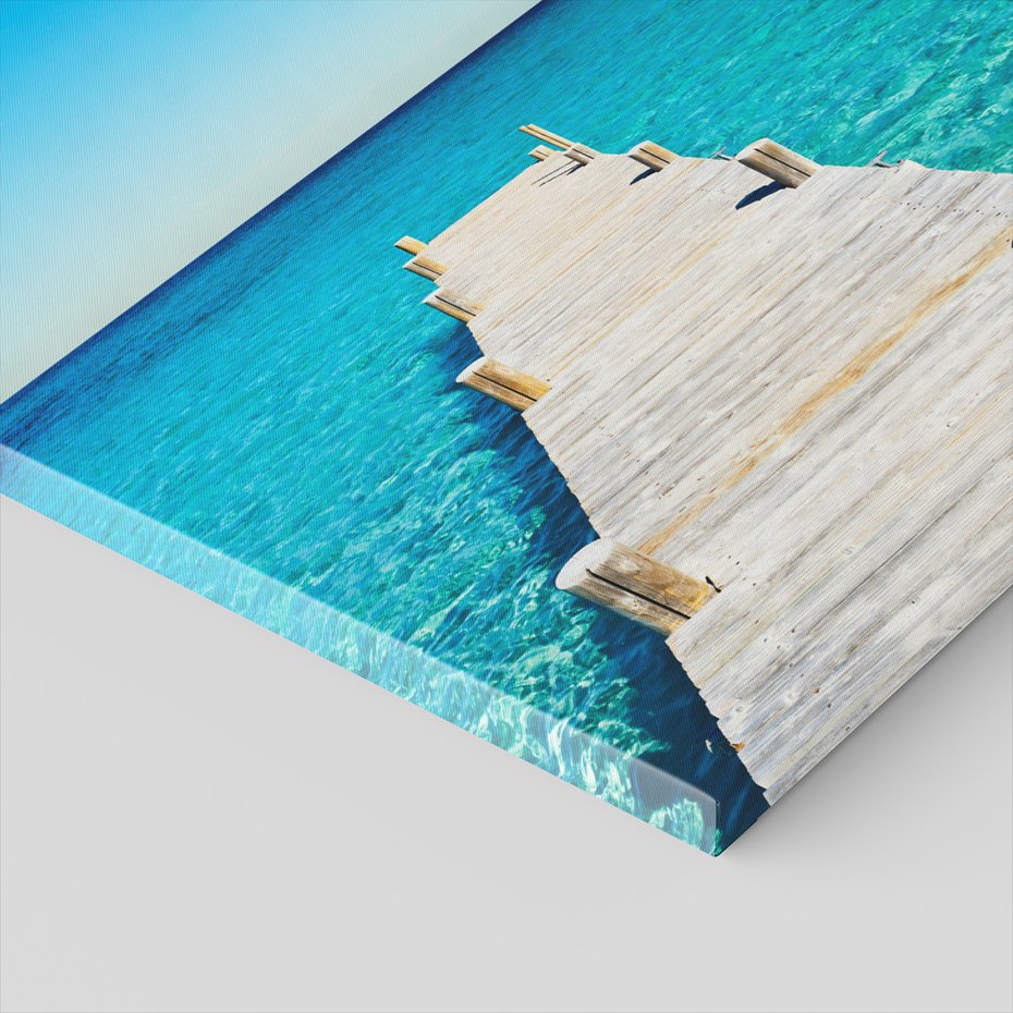 Obraz na płótnie - morze, pomost, woda