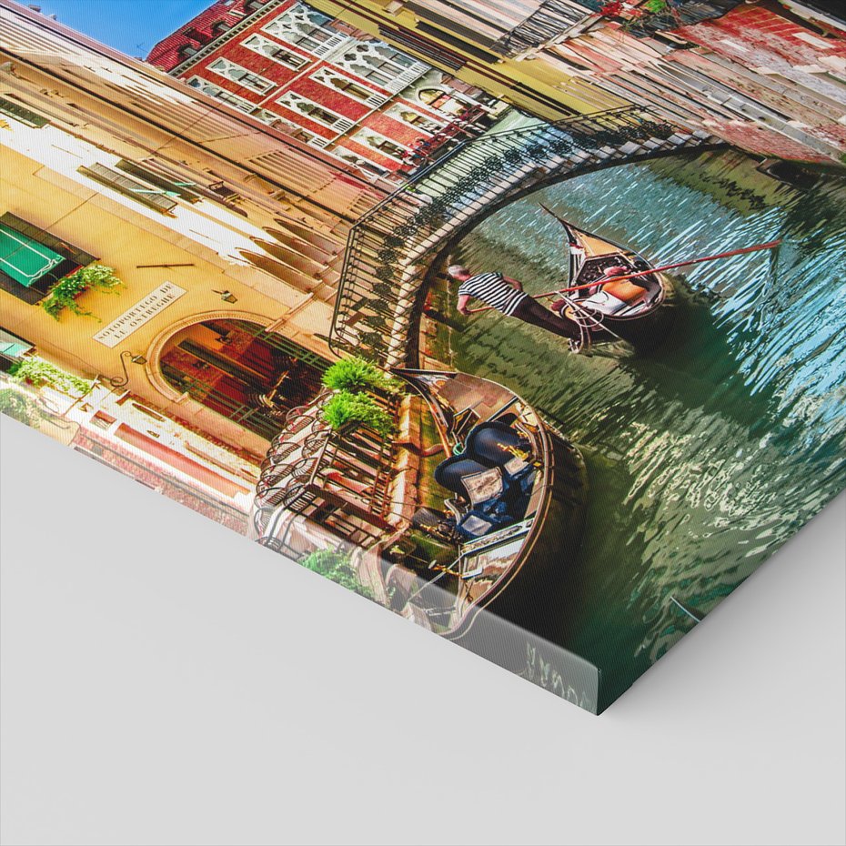 Obraz na płótnie - Wenecja, kanał, gondole