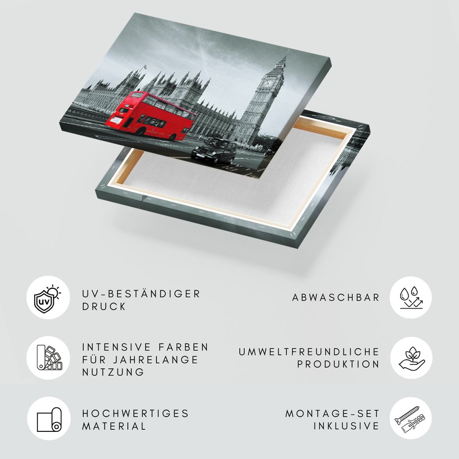 Obraz na płótnie - Londyn, autobus, miasto