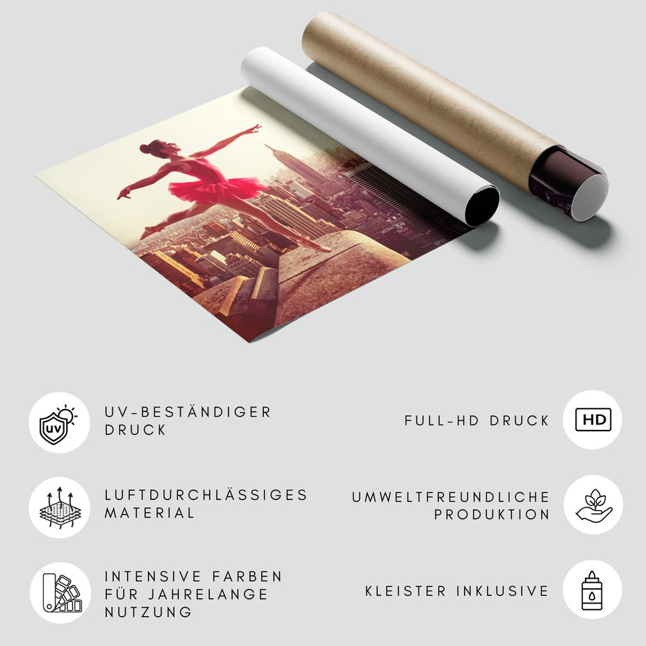 Fototapeta - balerina, miasto, taniec