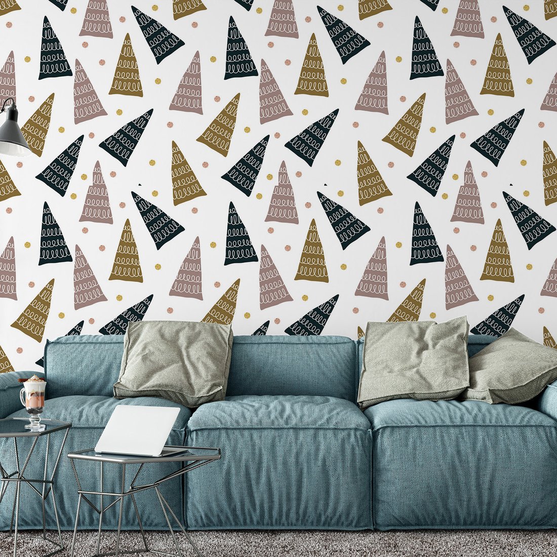 Tapeta - kształty, kropki, linie