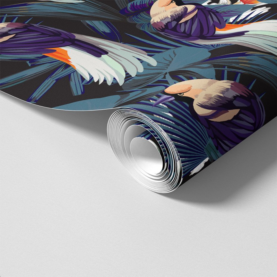 Tapeta - ptaki, liście, natura