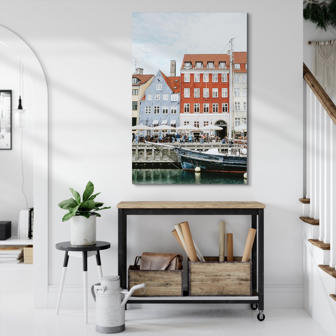 Obraz na płótnie - miasto, budynki, woda