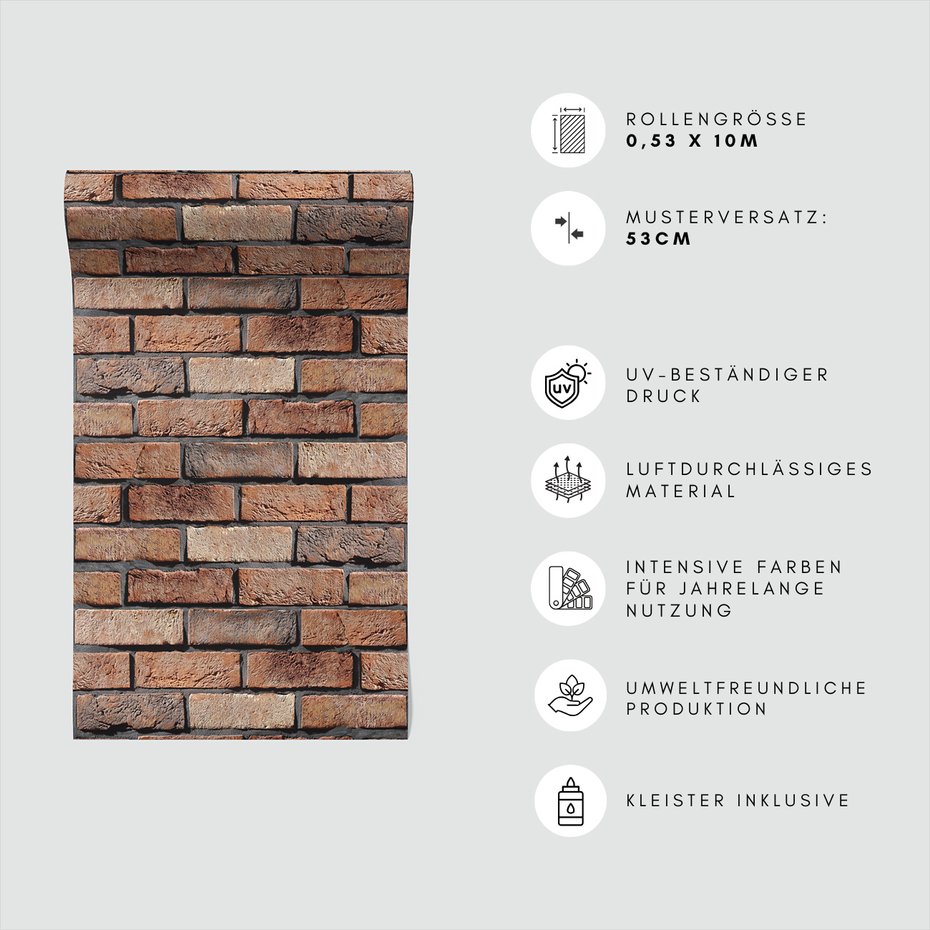 Tapeta - cegła, ściana, faktura