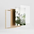Zestaw obrazy w ramie, plakaty - eukaliptus, liście, roślina - rama drewno