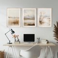 Zestaw obrazy w ramie, plakaty - krajobraz, abstrakcja, natura - rama drewno