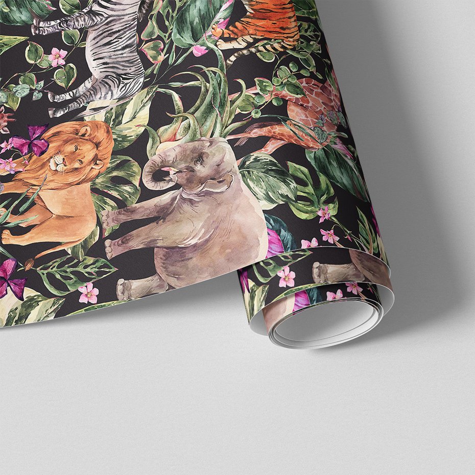 Tapeta - zwierzęta, liście, dżungla