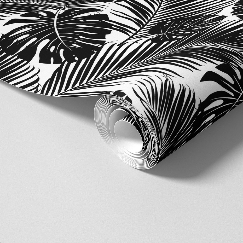 Tapeta - liście, monstera, palmy