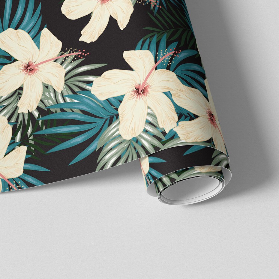 Tapeta - kwiaty, liście, tło