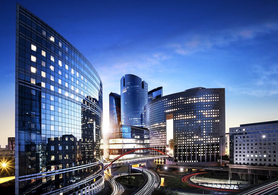 Fototapeta - miasto, budynki, noc