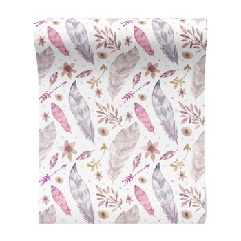 Tapeta - pióra, kwiaty, strzały