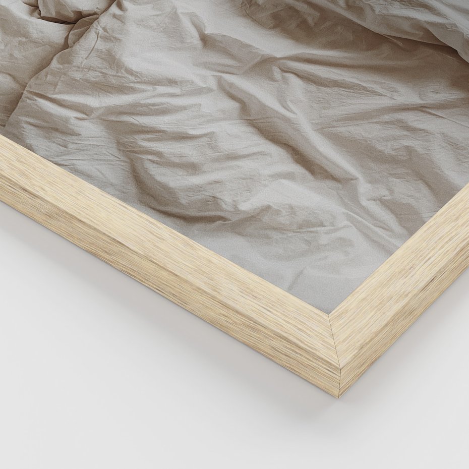 Zestaw obrazy w ramie, plakaty - trawa, beżowy, pismo - rama drewno