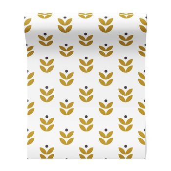 Tapeta - liście, kropki, prostota