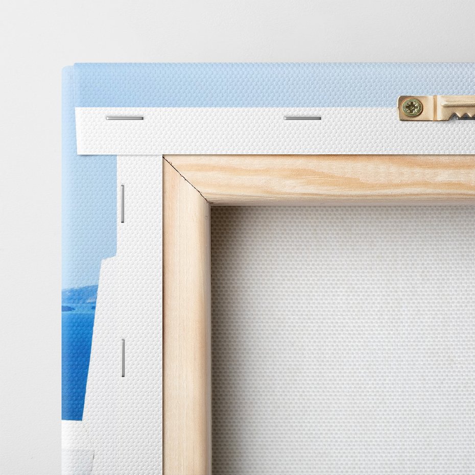 Obraz na płótnie - Schody, Morze, Santorini